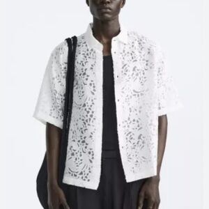 Zara embroided shirt